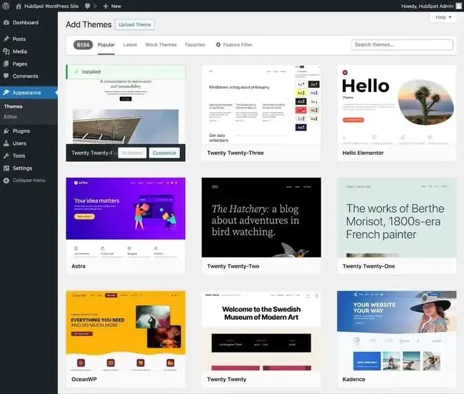 how to manage wordpress themes.